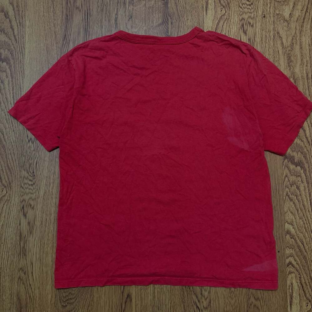 Vintage 1990s Champion Script Logo Red Single Stitch T-Shirt - Picture 8 of 9